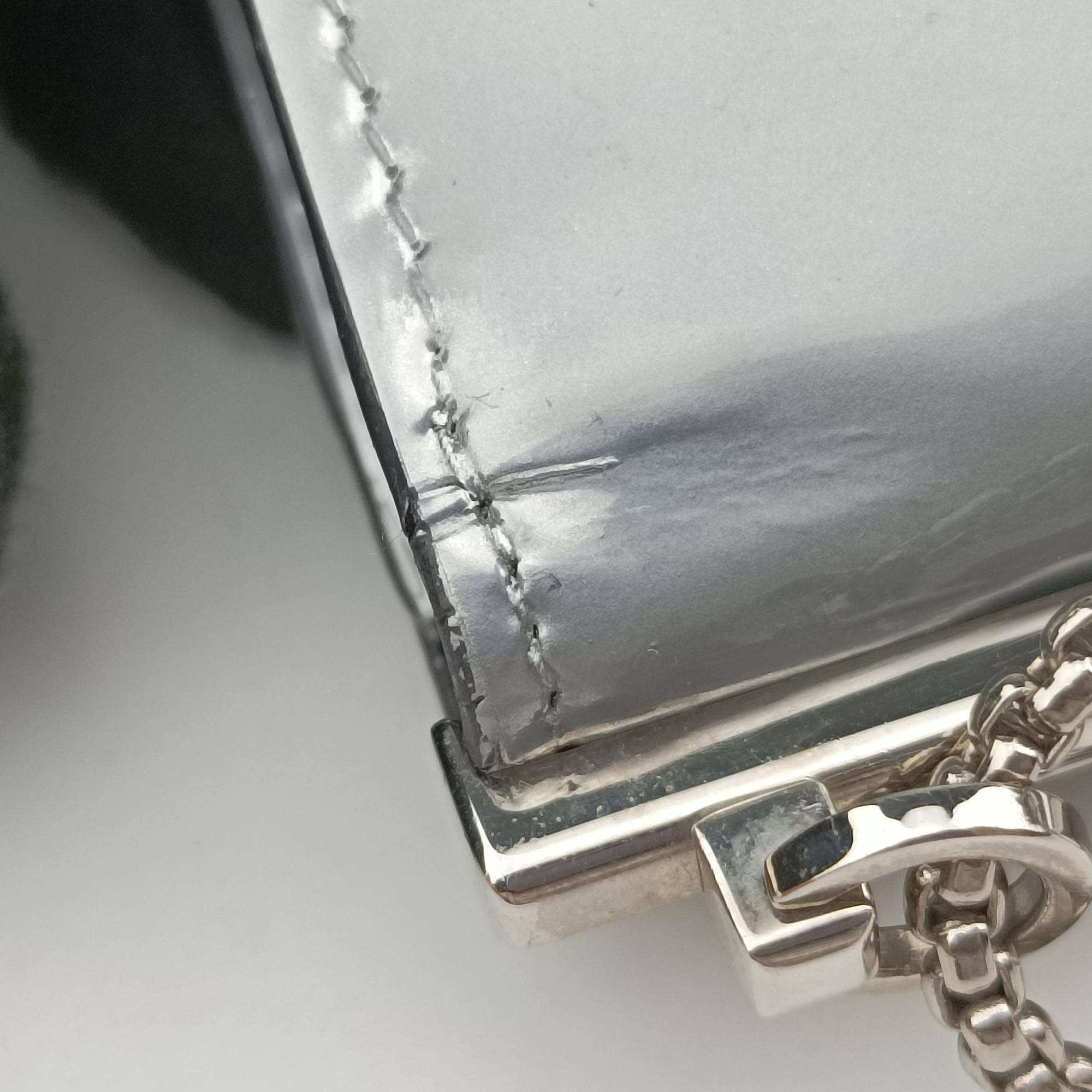 Pre-owned Prada Chain Pouch Nube Spazzolato Leather   shoulderbag | stylenewstar
