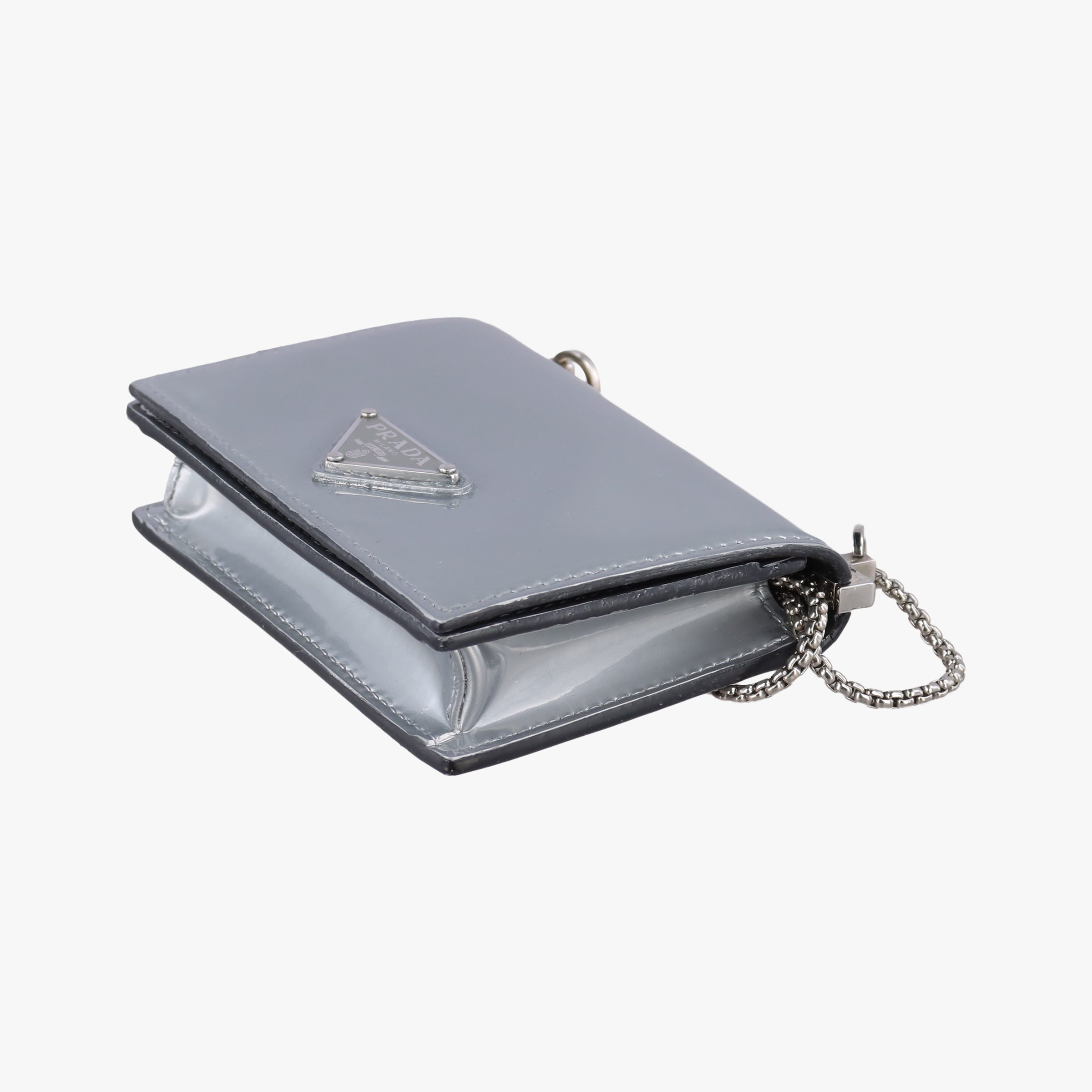 Pre-owned Prada Chain Pouch Nube Spazzolato Leather   shoulderbag | stylenewstar