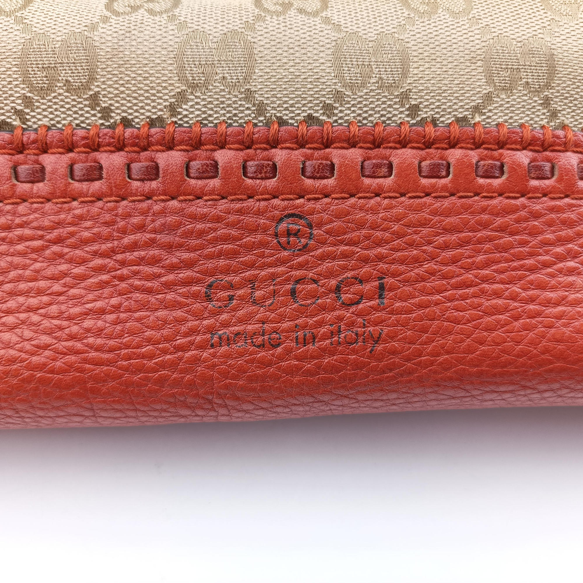 Secondhand Gucci Bamboo Brown GGCanvas×Leather 339002 handbag | stylenewstar