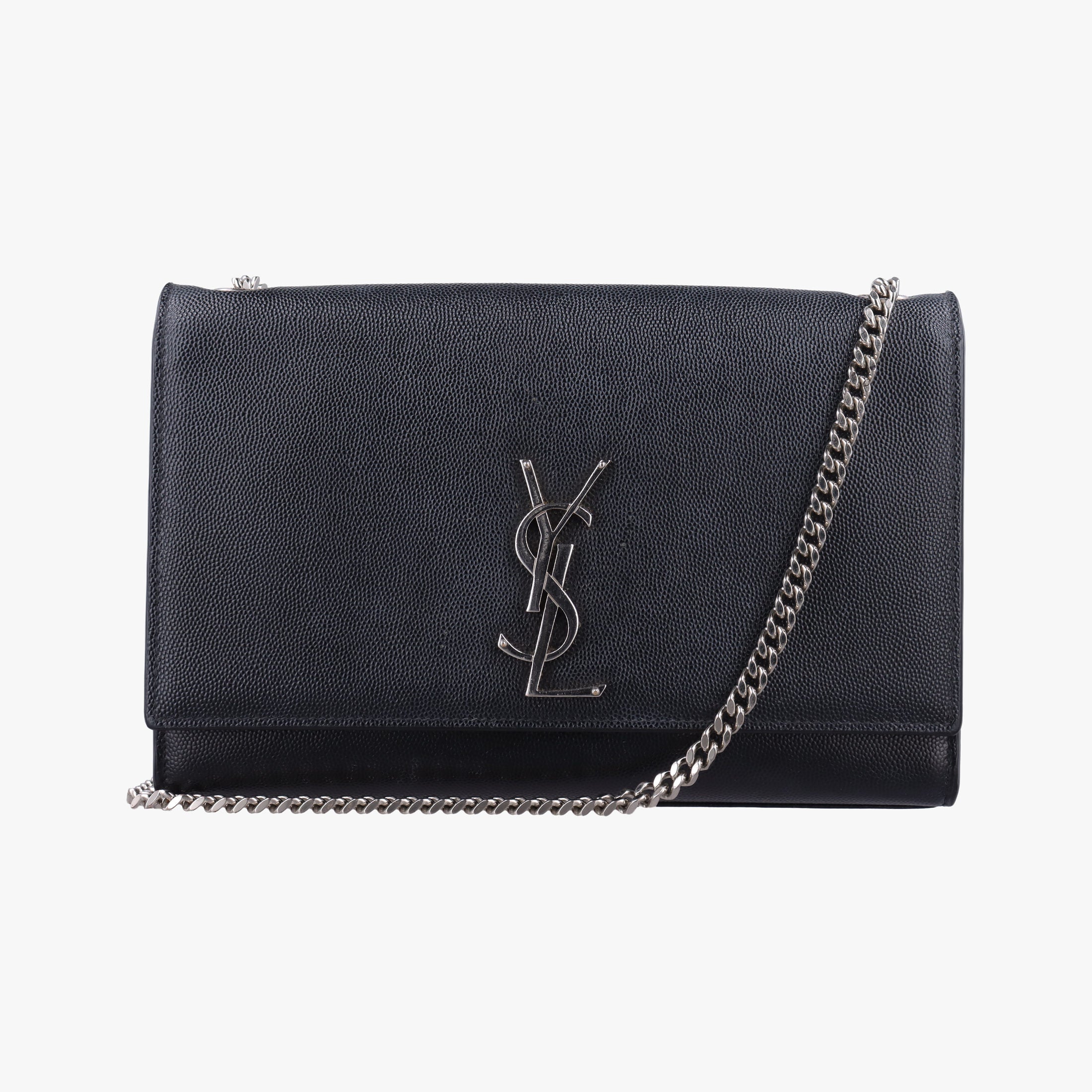 Pre-owned Yves Saint Laurent KATE Black Caviar Skin 364021 shoulderbag | stylenewstar