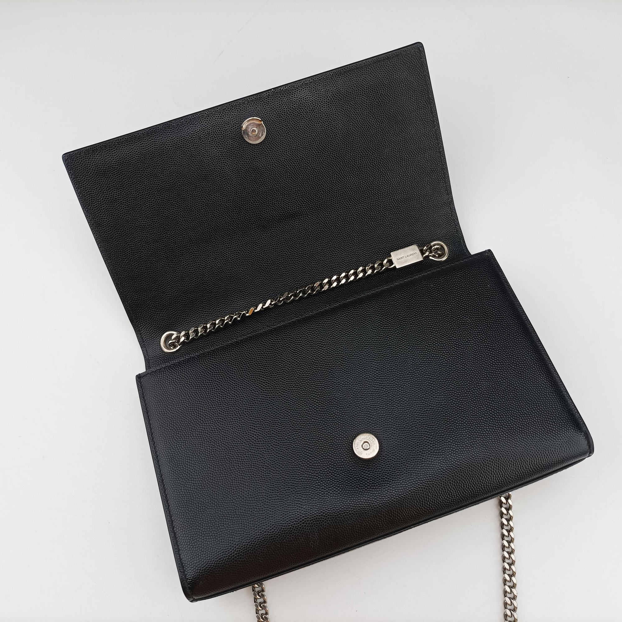 Pre-owned Yves Saint Laurent KATE Black Caviar Skin 364021 shoulderbag | stylenewstar