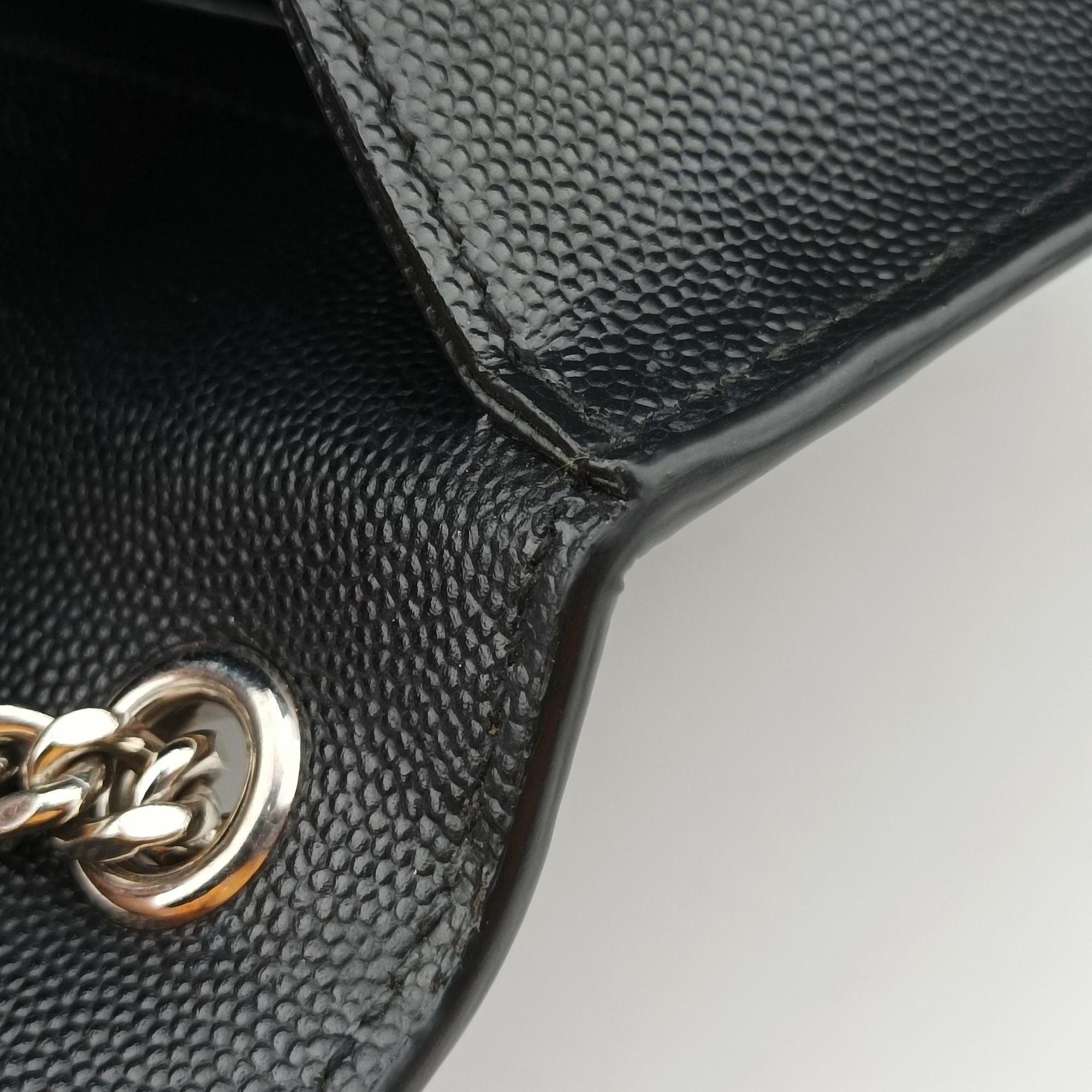 Pre-owned Yves Saint Laurent KATE Black Caviar Skin 364021 shoulderbag | stylenewstar