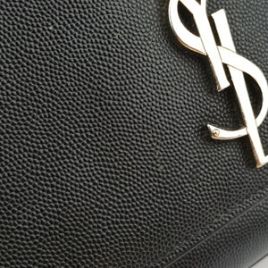 Pre-owned Yves Saint Laurent KATE Black Caviar Skin 364021 shoulderbag | stylenewstar