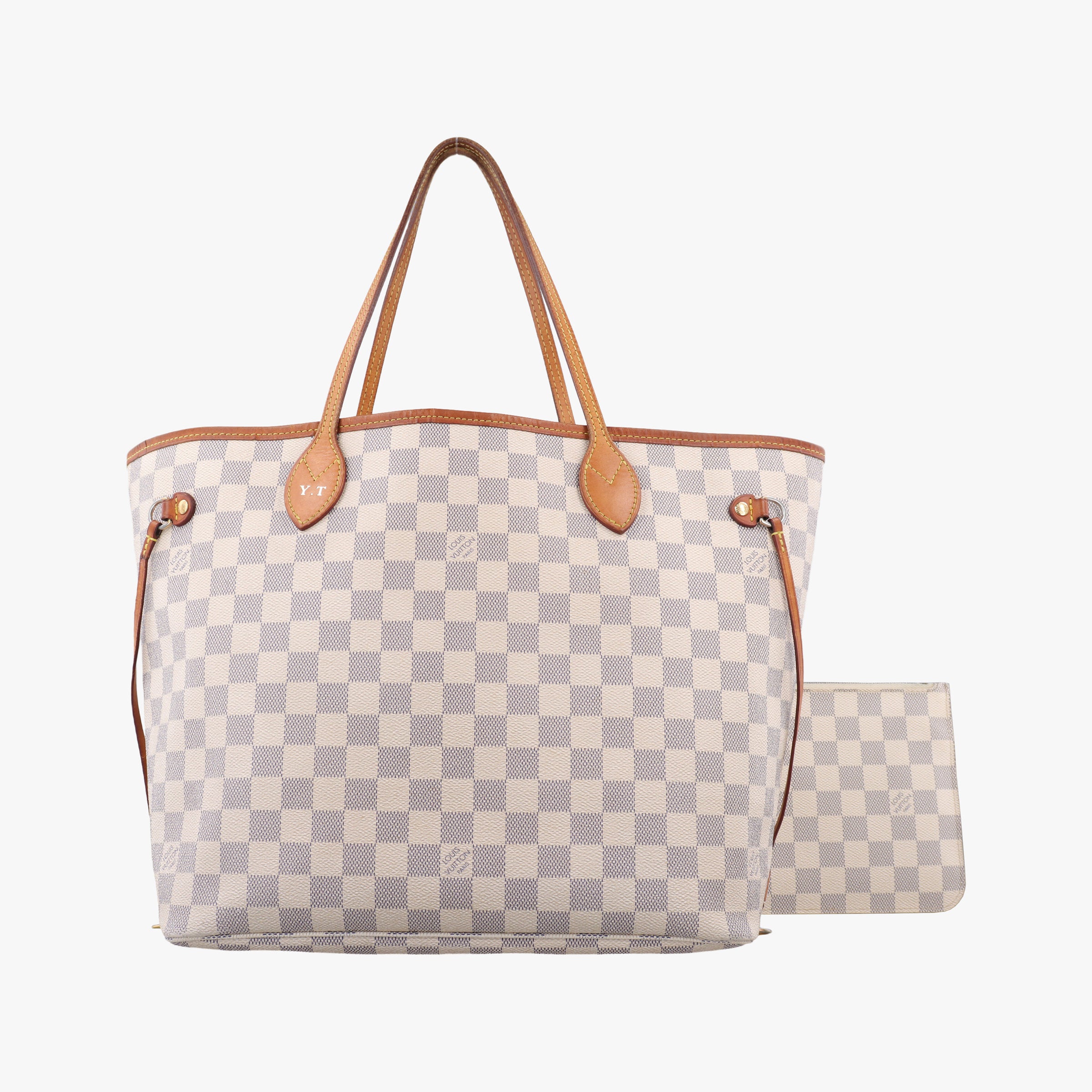 Vintage Louis Vuitton Neverfull MM Azur Damier Canvas N51107 handbag | stylenewstar
