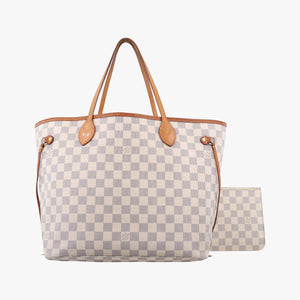 Vintage Louis Vuitton Neverfull MM Azur Damier Canvas N51107 handbag | stylenewstar
