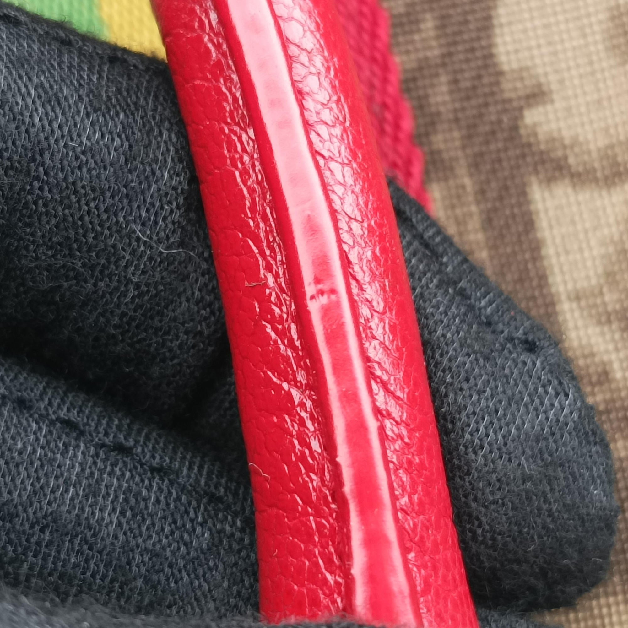 Pre-owned Christian Dior Trotter Brown x Yellow x Red x Green PVC coated canvas leather  handbag | stylenewstar