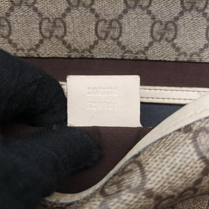 Pre-owned Gucci GG Plus Messenger Brown×White PVC coated canvas 201732 shoulderbag | stylenewstar