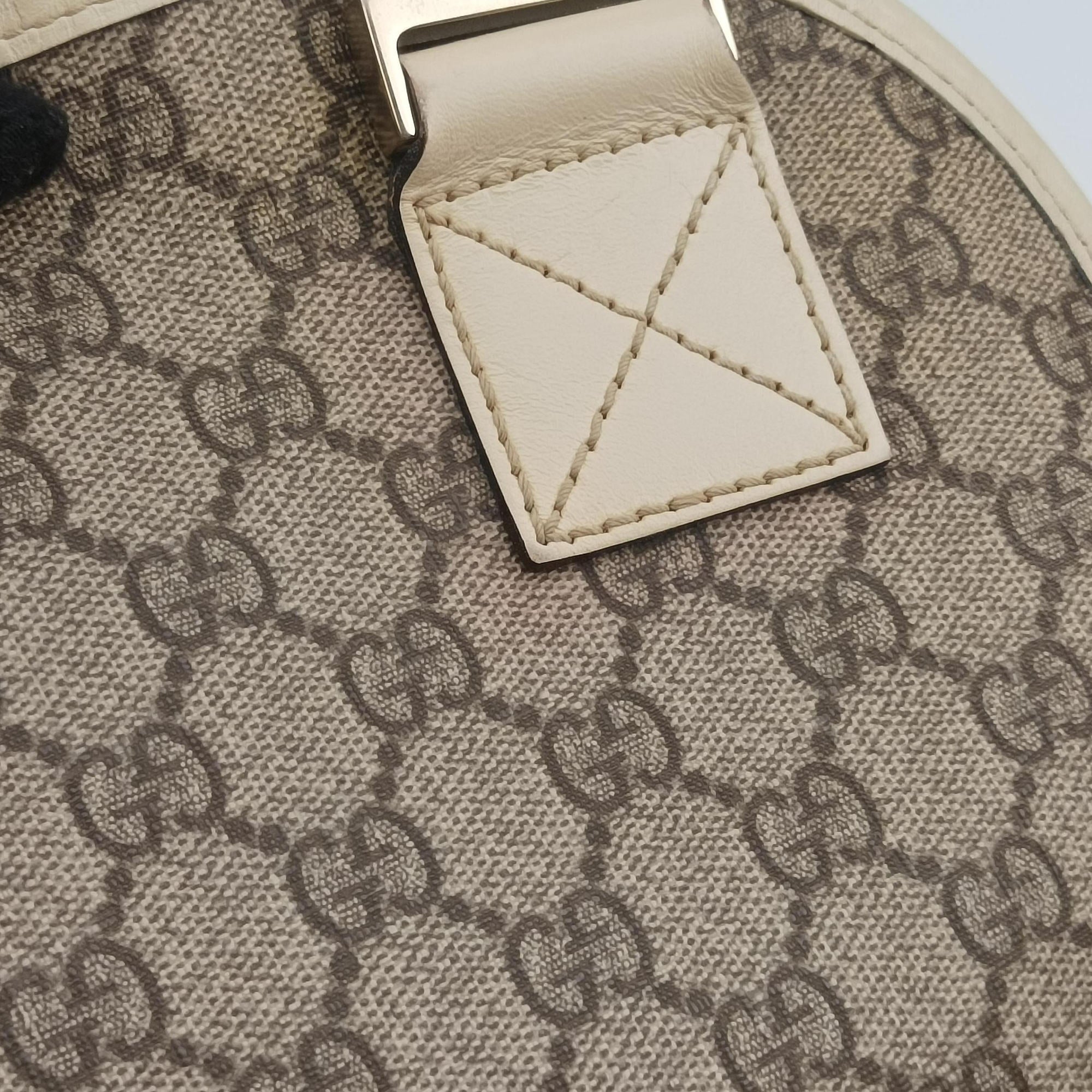 Pre-owned Gucci GG Plus Messenger Brown×White PVC coated canvas 201732 shoulderbag | stylenewstar