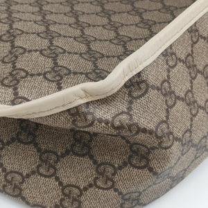 Pre-owned Gucci GG Plus Messenger Brown×White PVC coated canvas 201732 shoulderbag | stylenewstar