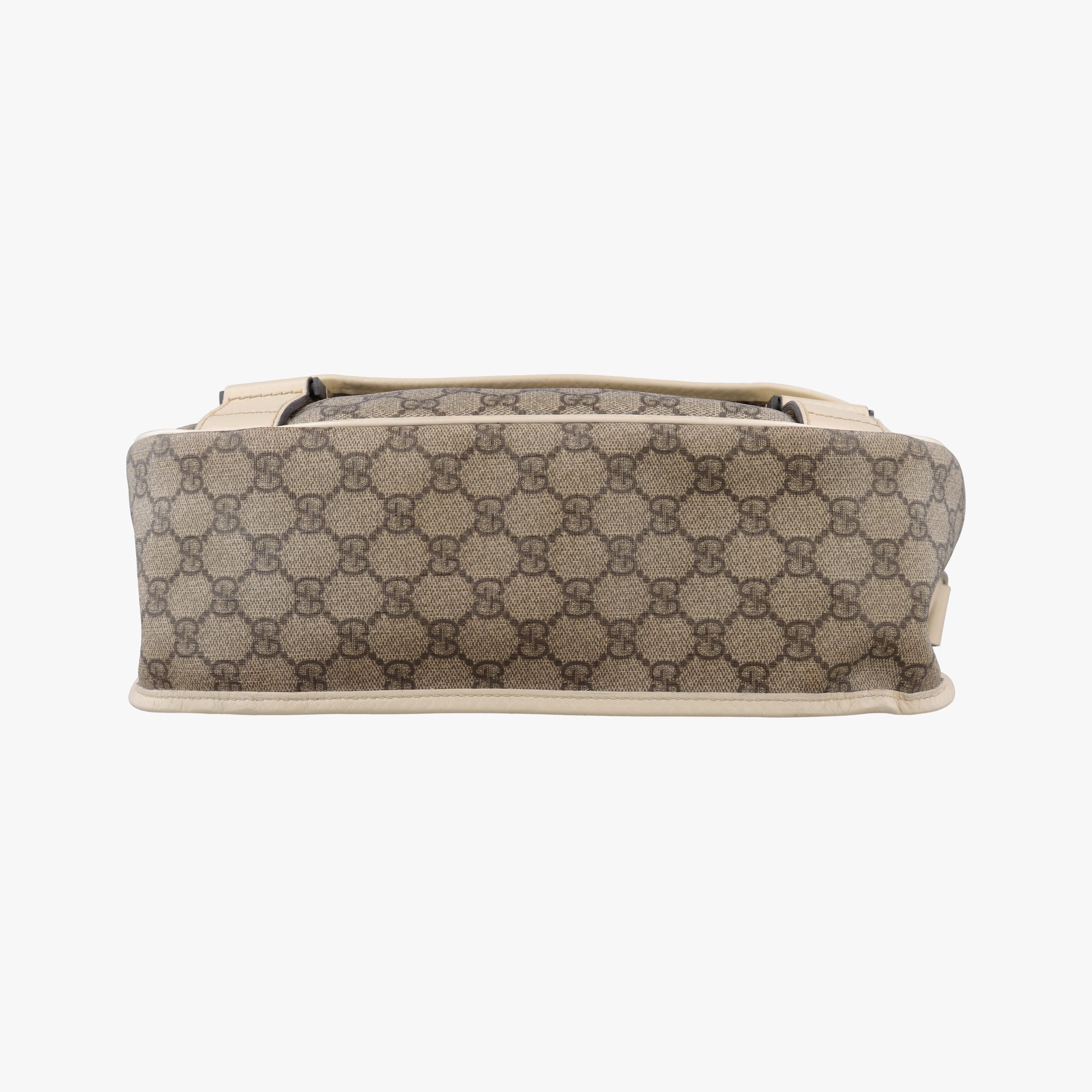 Pre-owned Gucci GG Plus Messenger Brown×White PVC coated canvas 201732 shoulderbag | stylenewstar