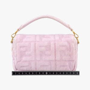 Vintage Fendi BAGUETTE Pink velour 8BS017 shoulderbag | stylenewstar
