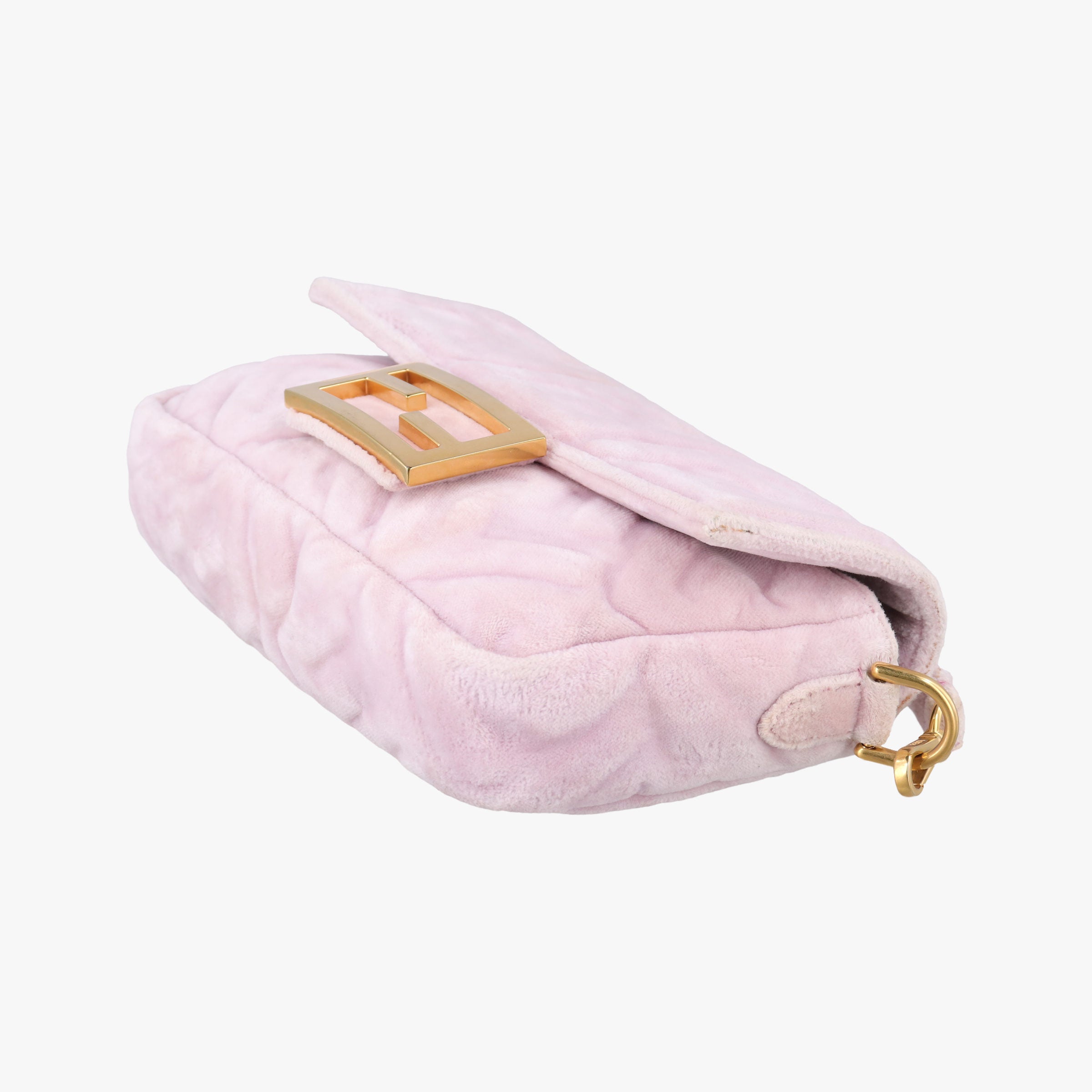 Vintage Fendi BAGUETTE Pink velour 8BS017 shoulderbag | stylenewstar