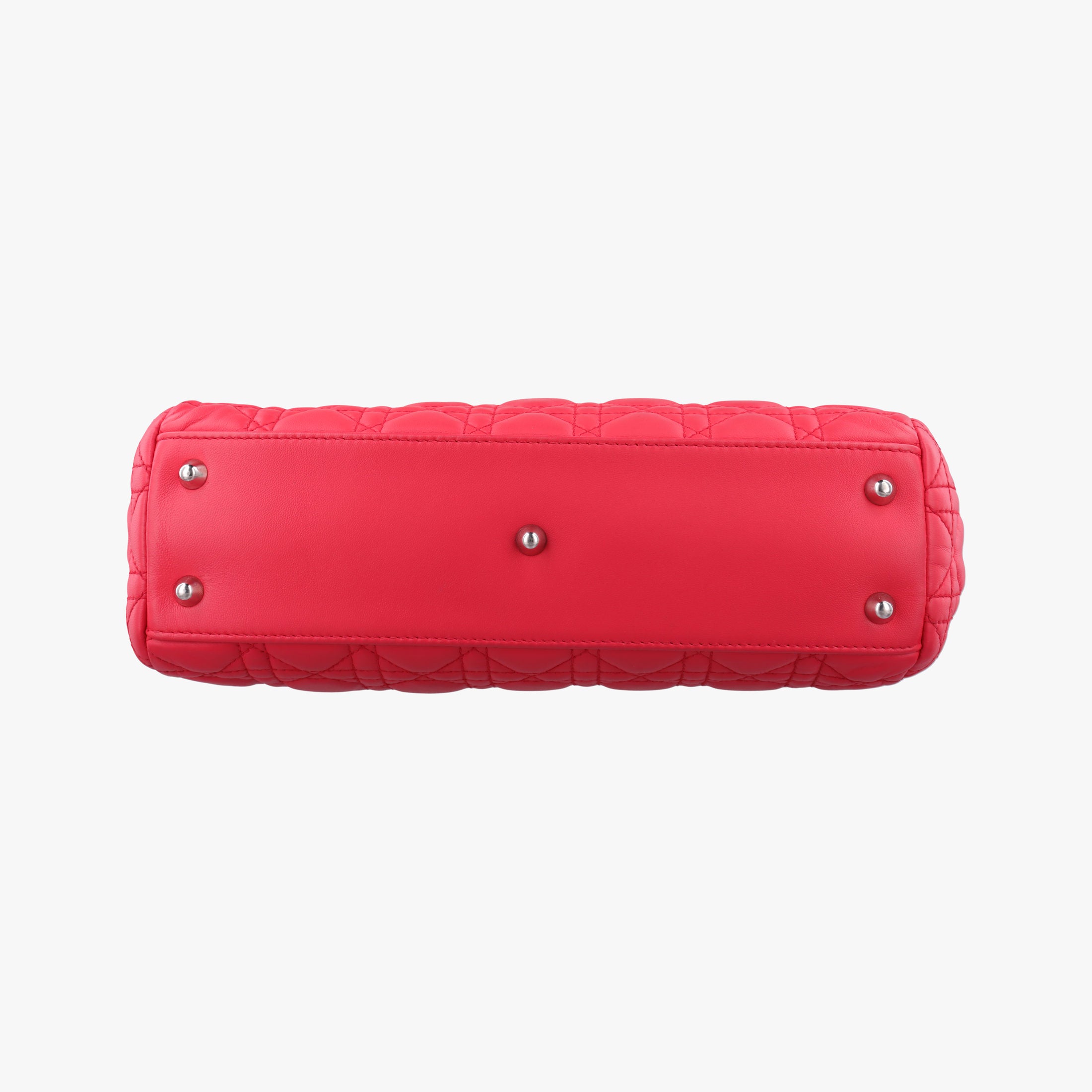 Pre-owned Christian Dior Cannage Dior Soft Shopping Red lambskin  shoulderbag | stylenewstar