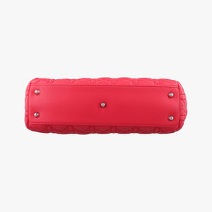 Pre-owned Christian Dior Cannage Dior Soft Shopping Red lambskin  shoulderbag | stylenewstar