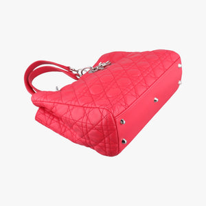 Pre-owned Christian Dior Cannage Dior Soft Shopping Red lambskin  shoulderbag | stylenewstar