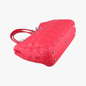 Pre-owned Christian Dior Cannage Dior Soft Shopping Red lambskin  shoulderbag | stylenewstar
