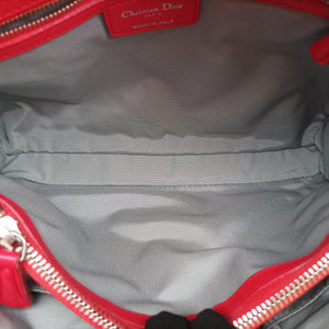 Pre-owned Christian Dior Cannage Dior Soft Shopping Red lambskin  shoulderbag | stylenewstar