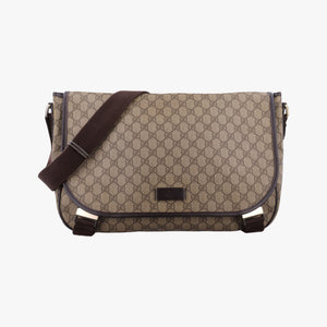 Vintage Gucci GG Imprime Messenger Brown PVC coated canvas×Leather 201725 shoulderbag | stylenewstar