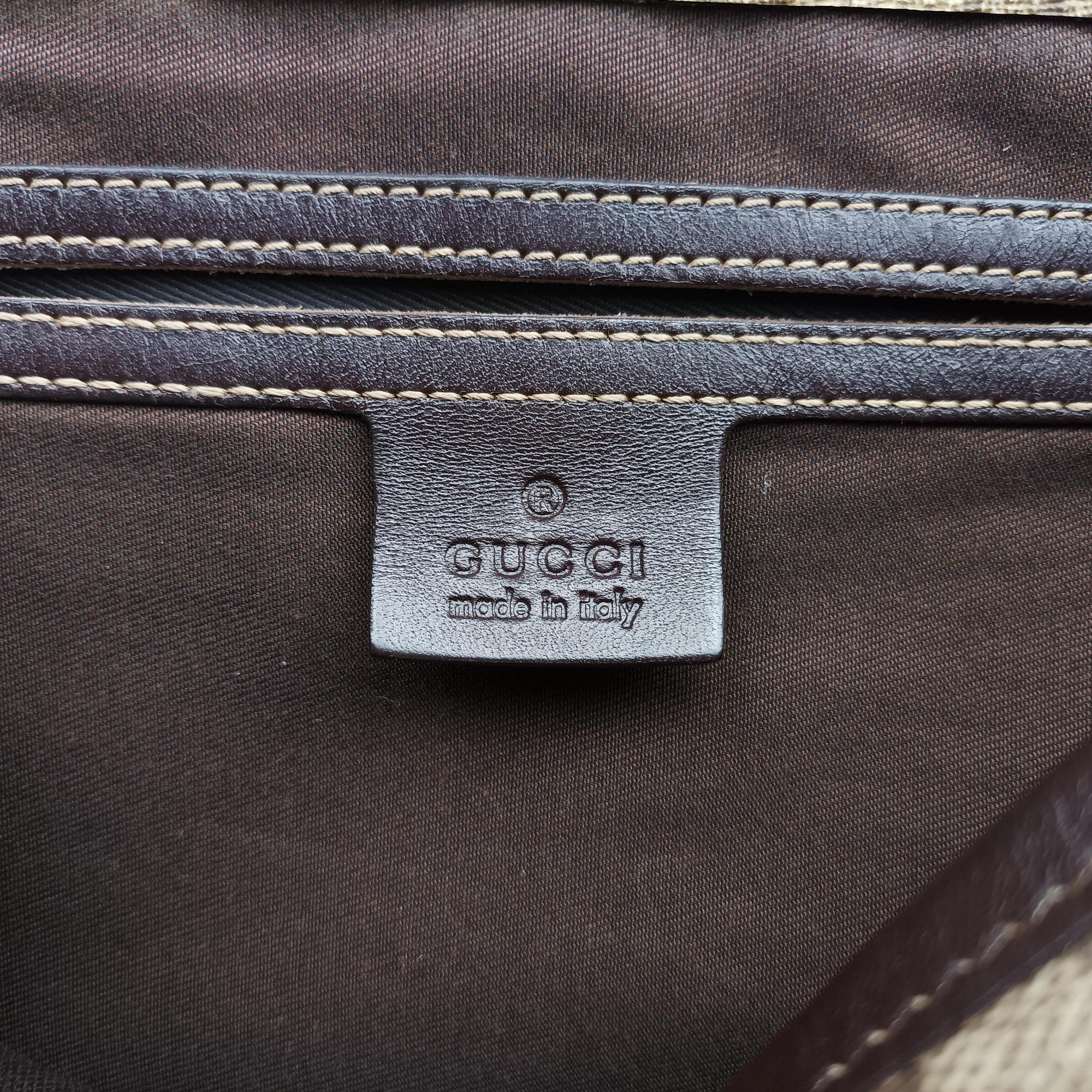 Vintage Gucci GG Imprime Messenger Brown PVC coated canvas×Leather 201725 shoulderbag | stylenewstar
