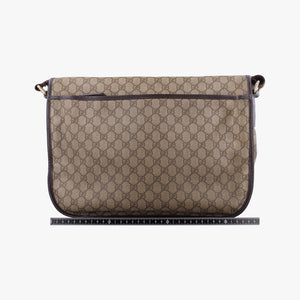 Vintage Gucci GG Imprime Messenger Brown PVC coated canvas×Leather 201725 shoulderbag | stylenewstar