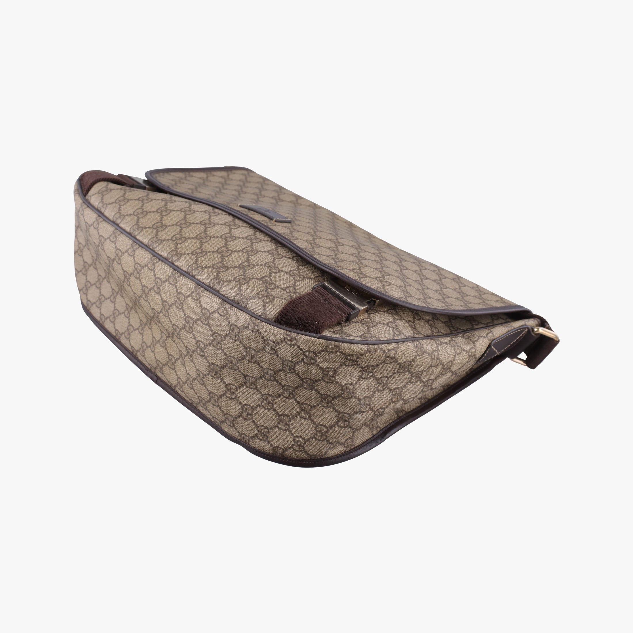 Vintage Gucci GG Imprime Messenger Brown PVC coated canvas×Leather 201725 shoulderbag | stylenewstar