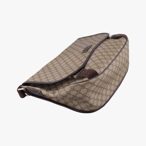 Vintage Gucci GG Imprime Messenger Brown PVC coated canvas×Leather 201725 shoulderbag | stylenewstar
