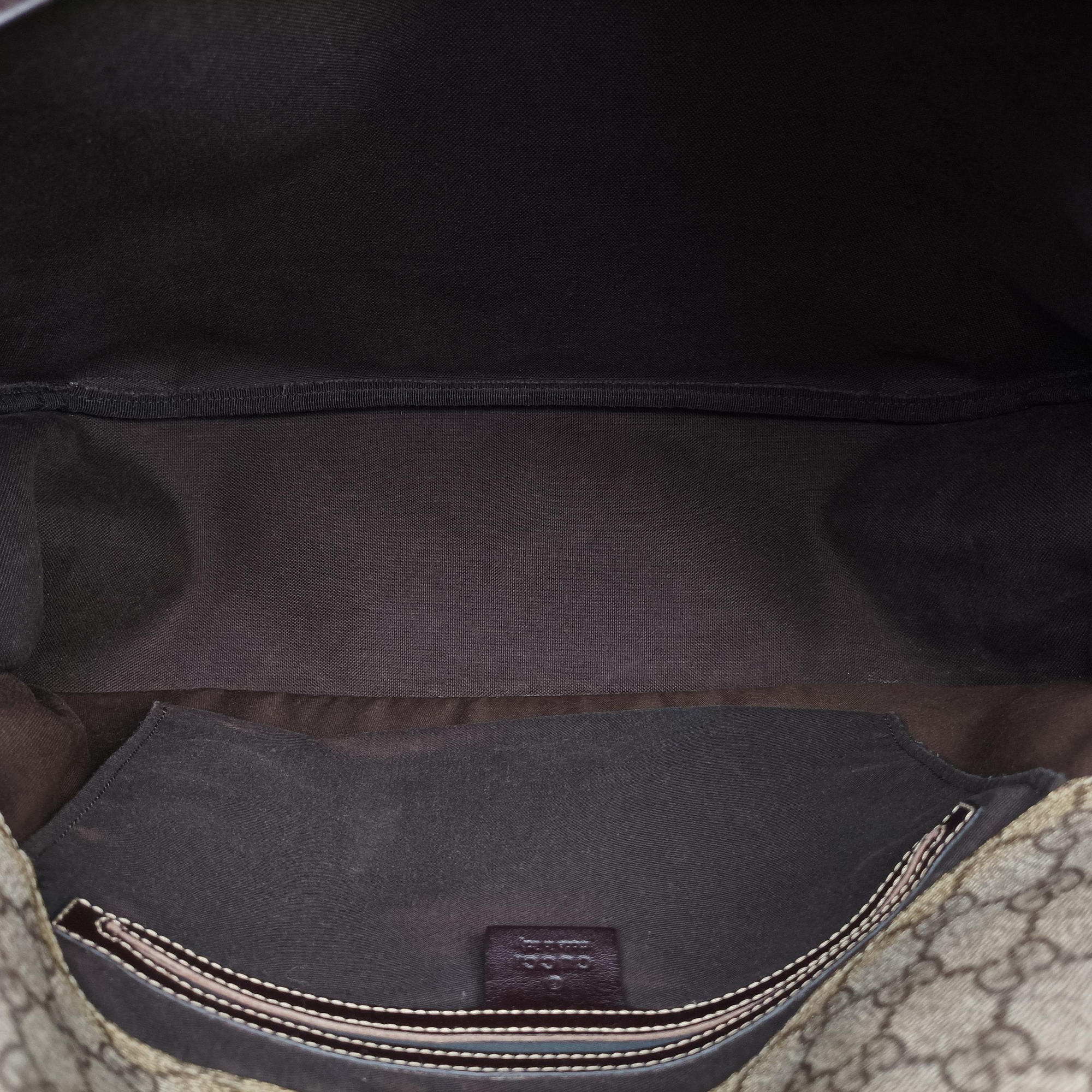 Vintage Gucci GG Imprime Messenger Brown PVC coated canvas×Leather 201725 shoulderbag | stylenewstar