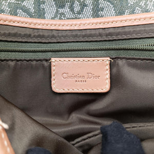 Secondhand Christian Dior Saddle Green Jacquard  shoulderbag | stylenewstar