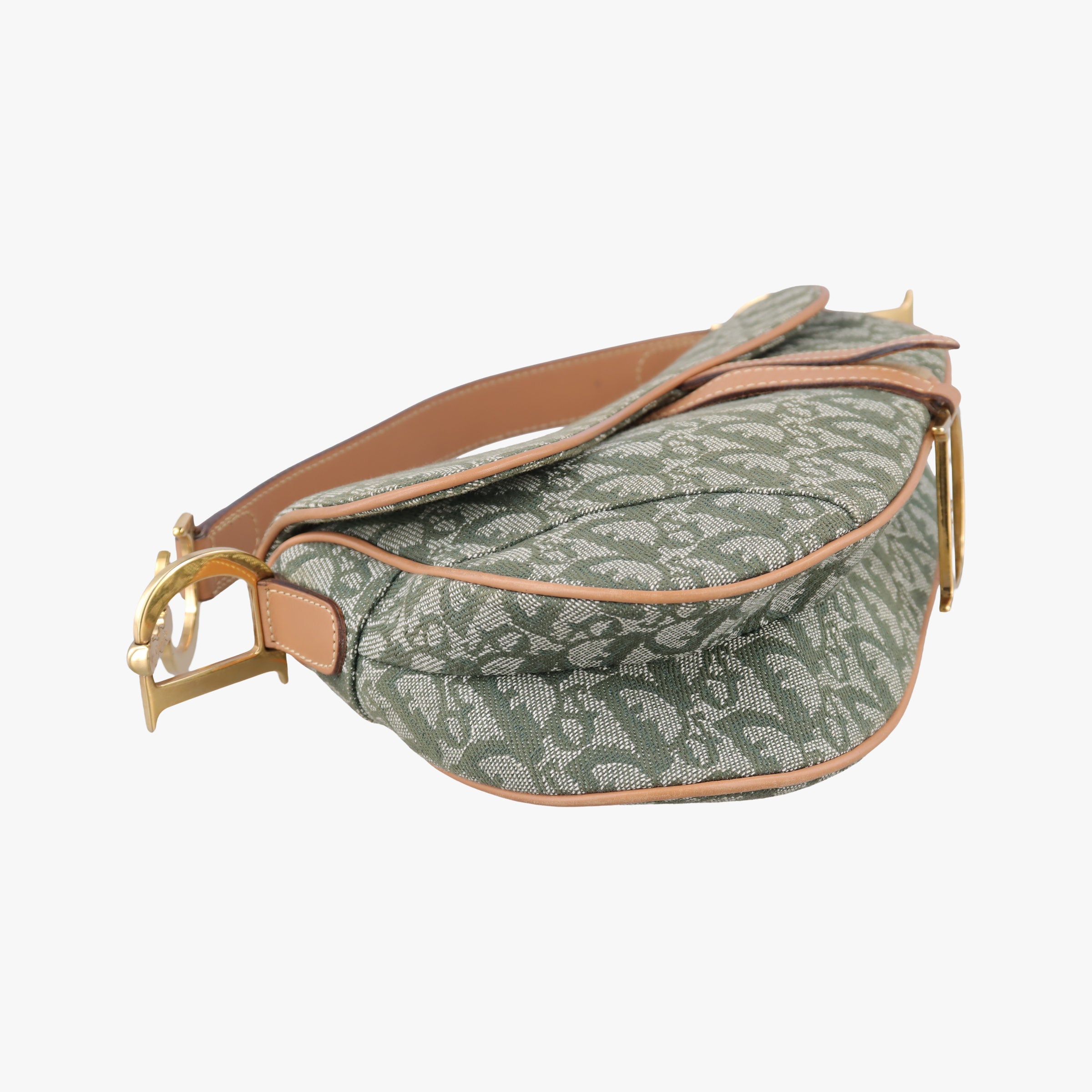 Secondhand Christian Dior Saddle Green Jacquard  shoulderbag | stylenewstar