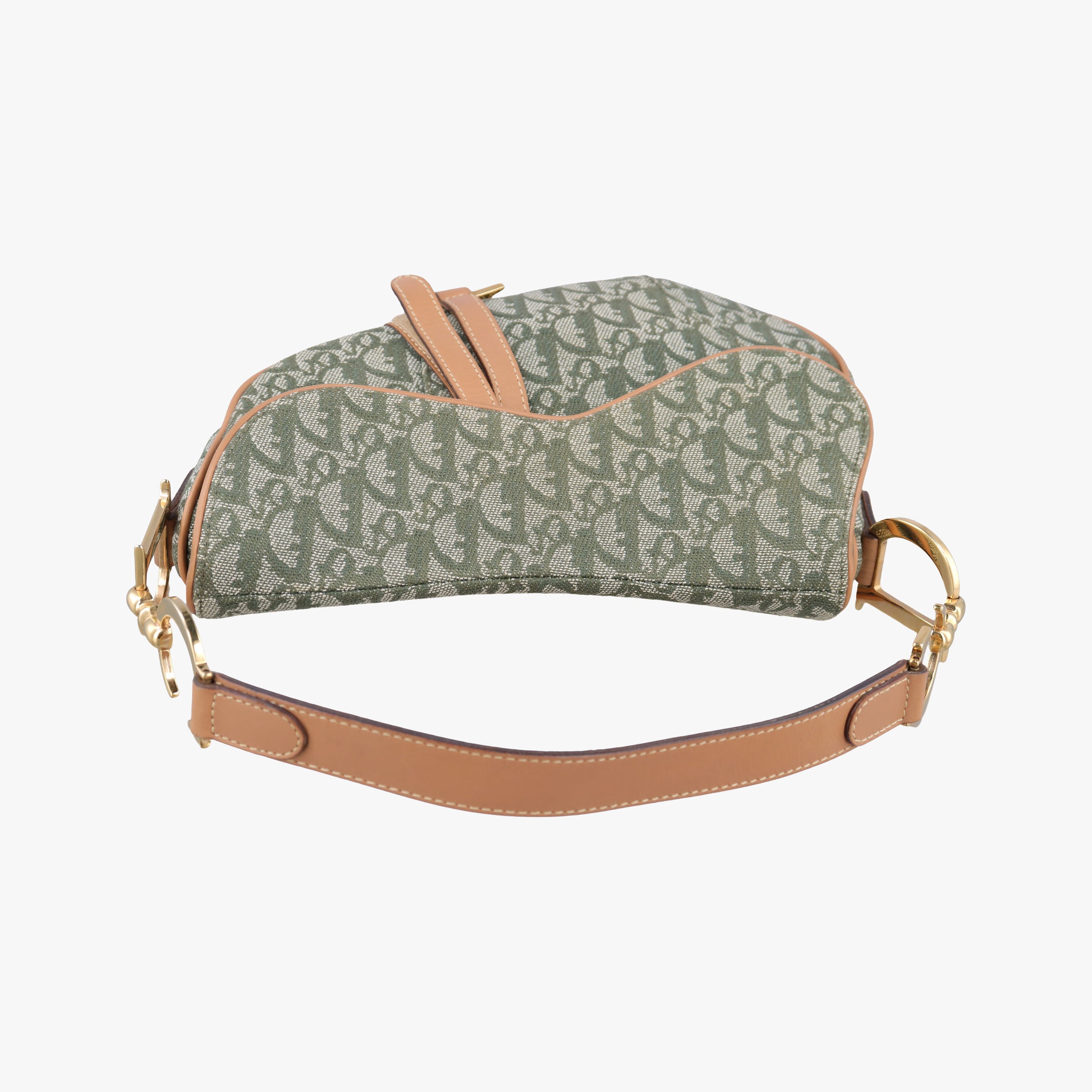 Secondhand Christian Dior Saddle Green Jacquard  shoulderbag | stylenewstar