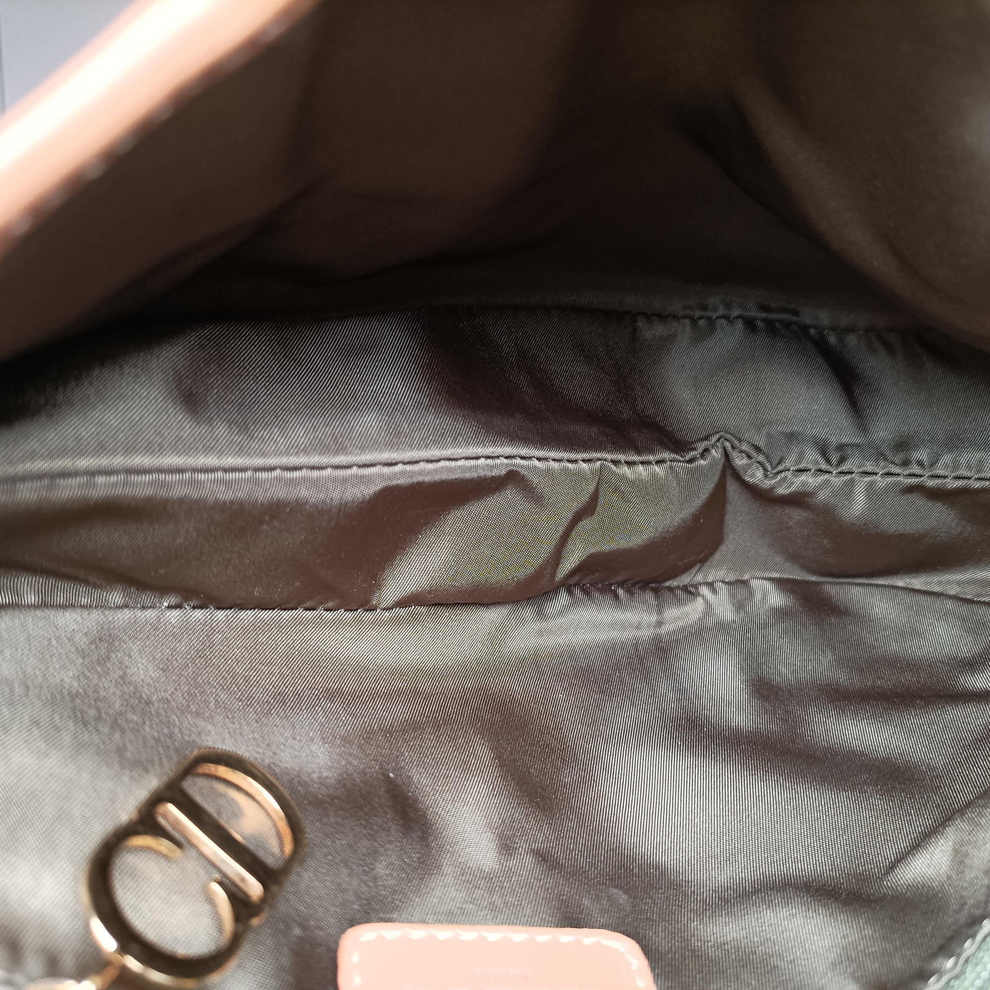 Secondhand Christian Dior Saddle Green Jacquard  shoulderbag | stylenewstar