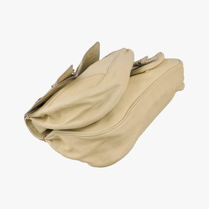 Pre-owned Christian Dior Gaucho Beige Leather  shoulderbag | stylenewstar