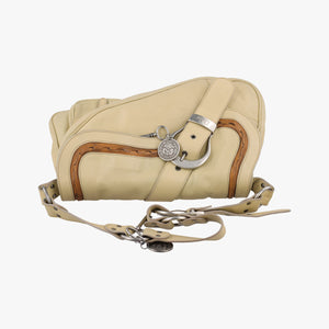 Pre-owned Christian Dior Gaucho Beige Leather  shoulderbag | stylenewstar