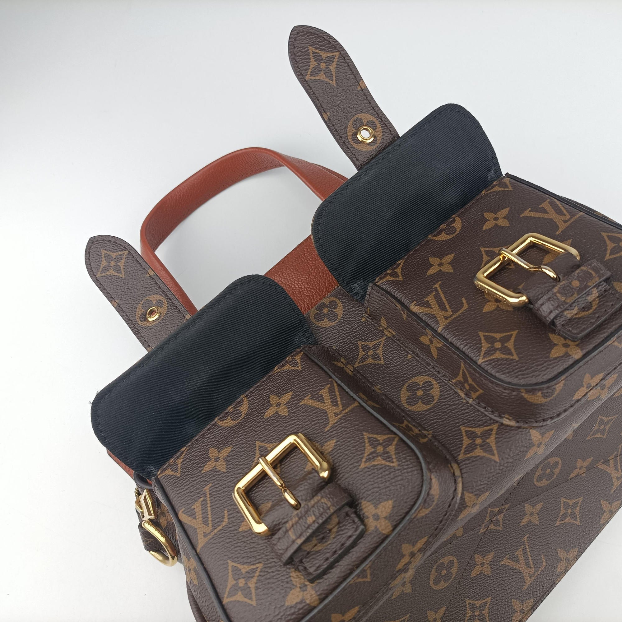 Pre-owned Louis Vuitton Manhattan NM Brown Monogram Canvas M43481 shoulderbag | stylenewstar