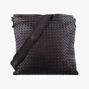 Pre-owned Bottega Veneta Intrecciato Brown lambskin  shoulderbag | stylenewstar