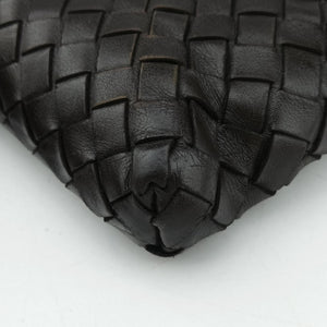 Pre-owned Bottega Veneta Intrecciato Brown lambskin  shoulderbag | stylenewstar