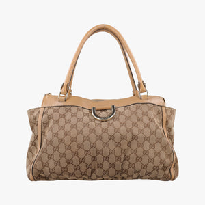 Secondhand Gucci Abbey Brown Canvas×Leather 189831 handbag | stylenewstar