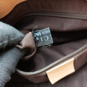 Secondhand Gucci Abbey Brown Canvas×Leather 189831 handbag | stylenewstar