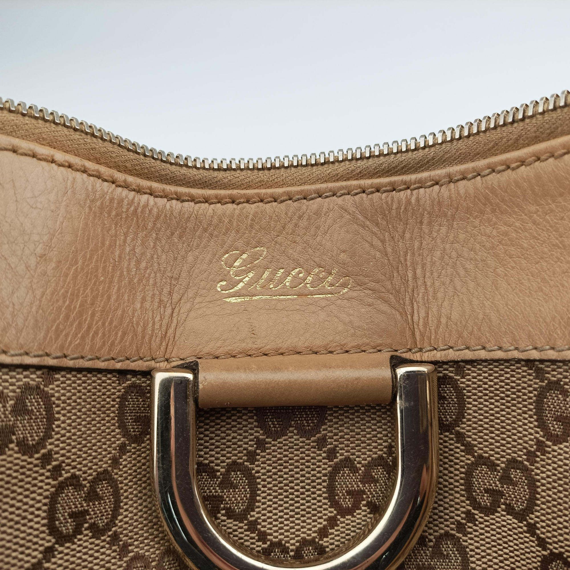 Secondhand Gucci Abbey Brown Canvas×Leather 189831 handbag | stylenewstar