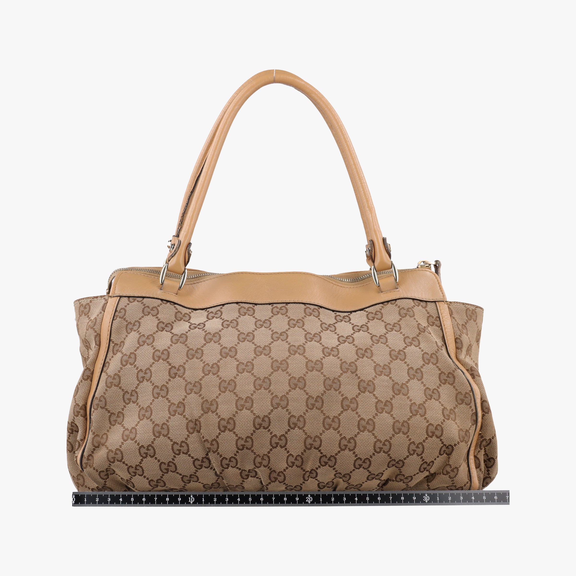 Secondhand Gucci Abbey Brown Canvas×Leather 189831 handbag | stylenewstar