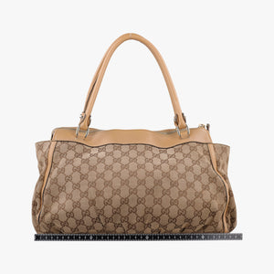 Secondhand Gucci Abbey Brown Canvas×Leather 189831 handbag | stylenewstar