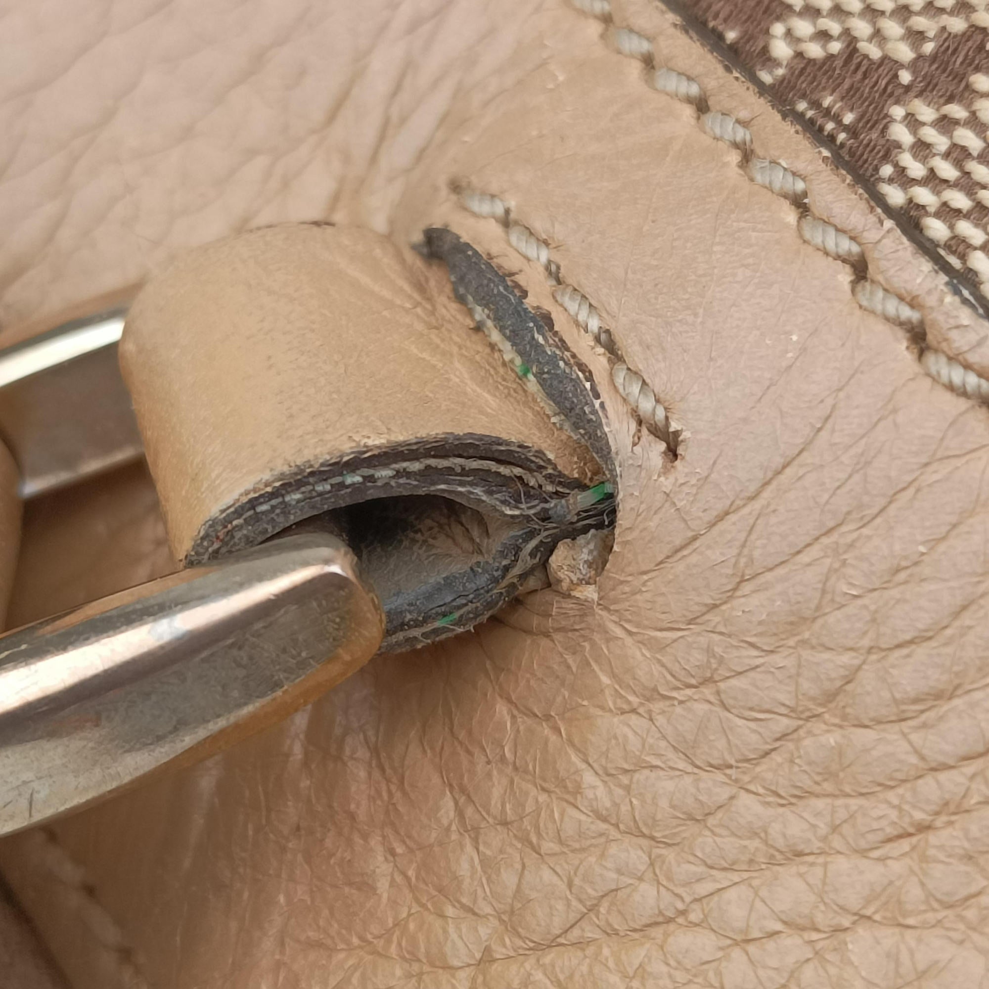 Secondhand Gucci Abbey Brown Canvas×Leather 189831 handbag | stylenewstar
