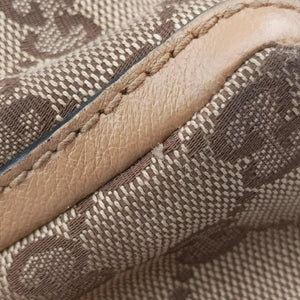Secondhand Gucci Abbey Brown Canvas×Leather 189831 handbag | stylenewstar
