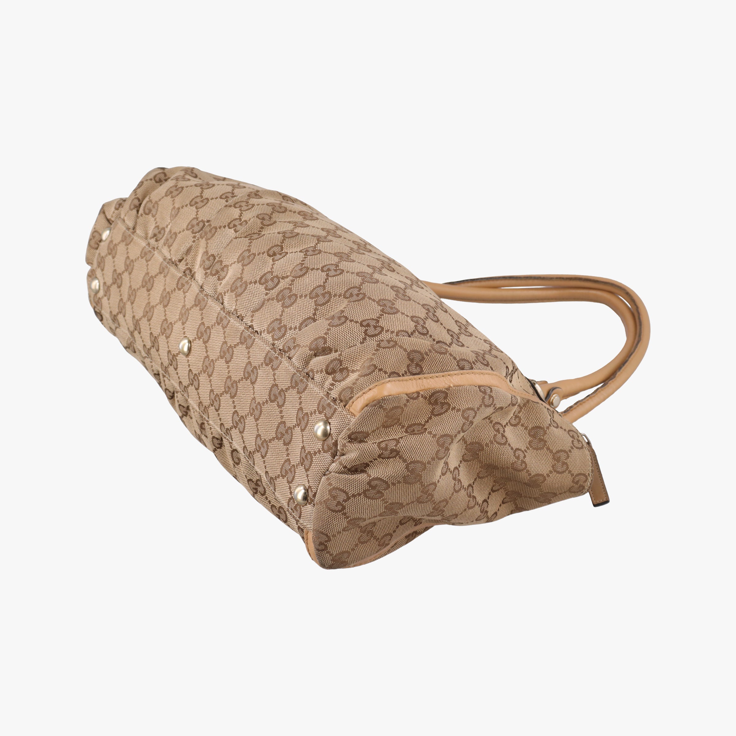 Secondhand Gucci Abbey Brown Canvas×Leather 189831 handbag | stylenewstar
