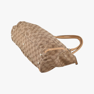 Secondhand Gucci Abbey Brown Canvas×Leather 189831 handbag | stylenewstar