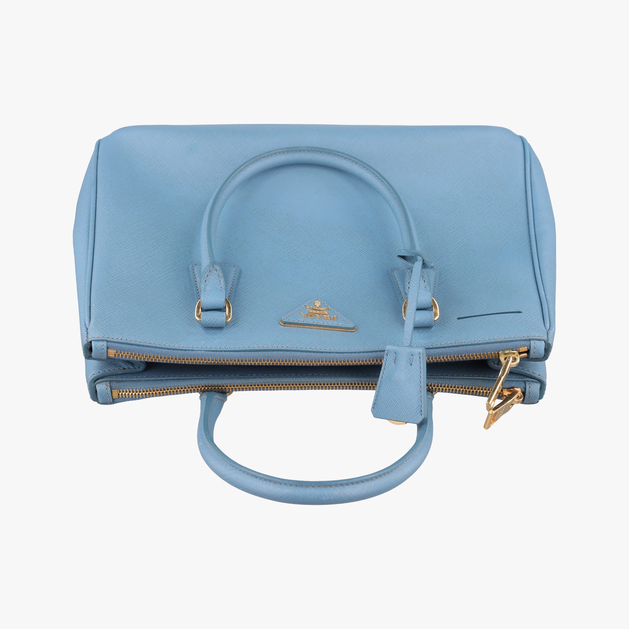 Secondhand Prada Galleria Blue SAFFIANO Leather BN1786 handbag | stylenewstar