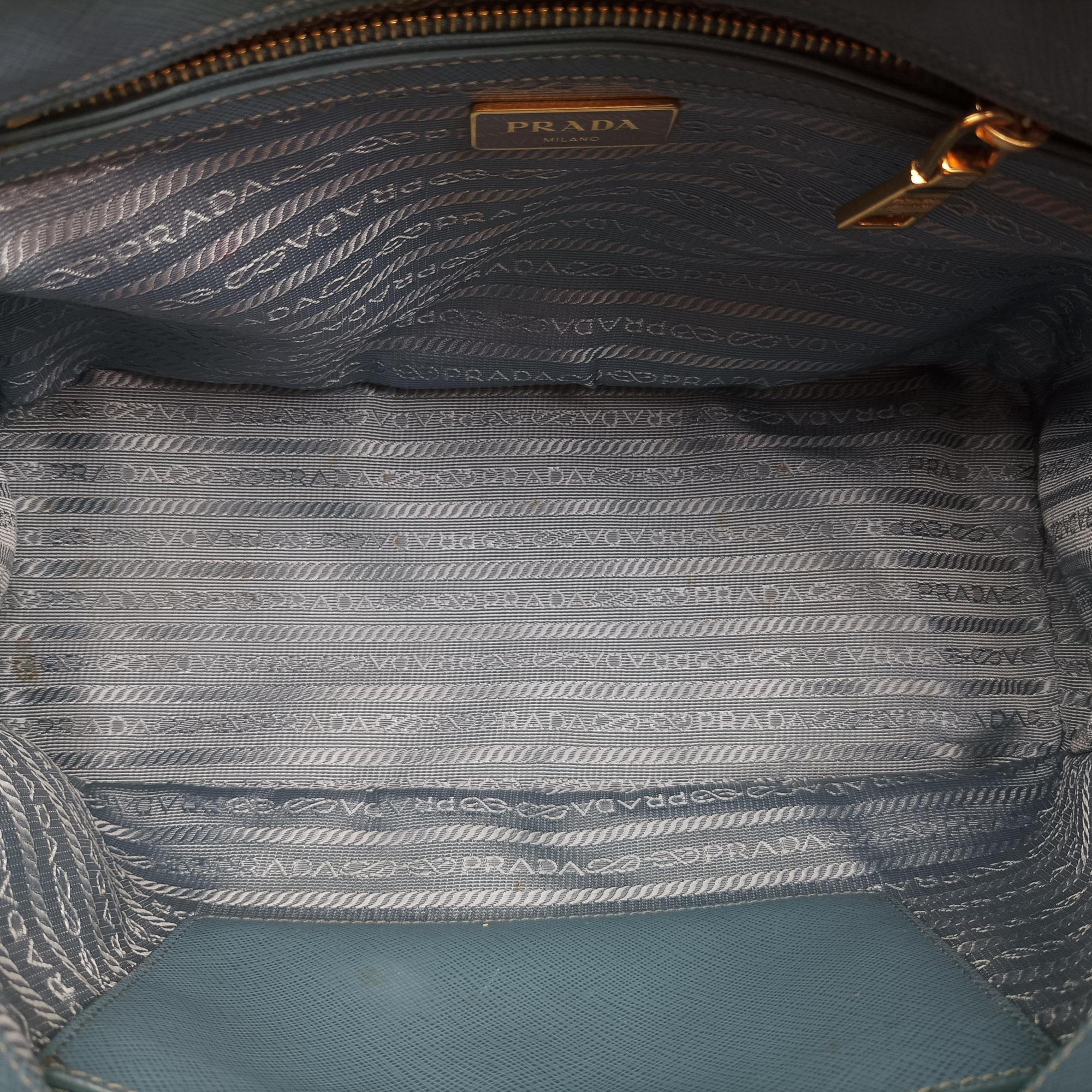 Secondhand Prada Galleria Blue SAFFIANO Leather BN1786 handbag | stylenewstar