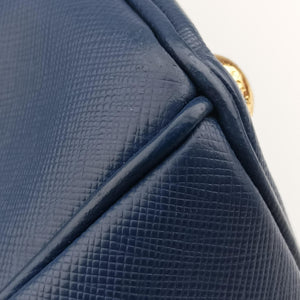 Pre-owned Prada Galleria Blue×Navy SAFFIANO Leather B2274C shoulderbag | stylenewstar
