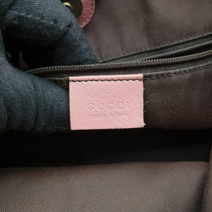 Pre-owned Gucci Sukey Beige × Brown × Pink canvas×leather 211944 handbag | stylenewstar