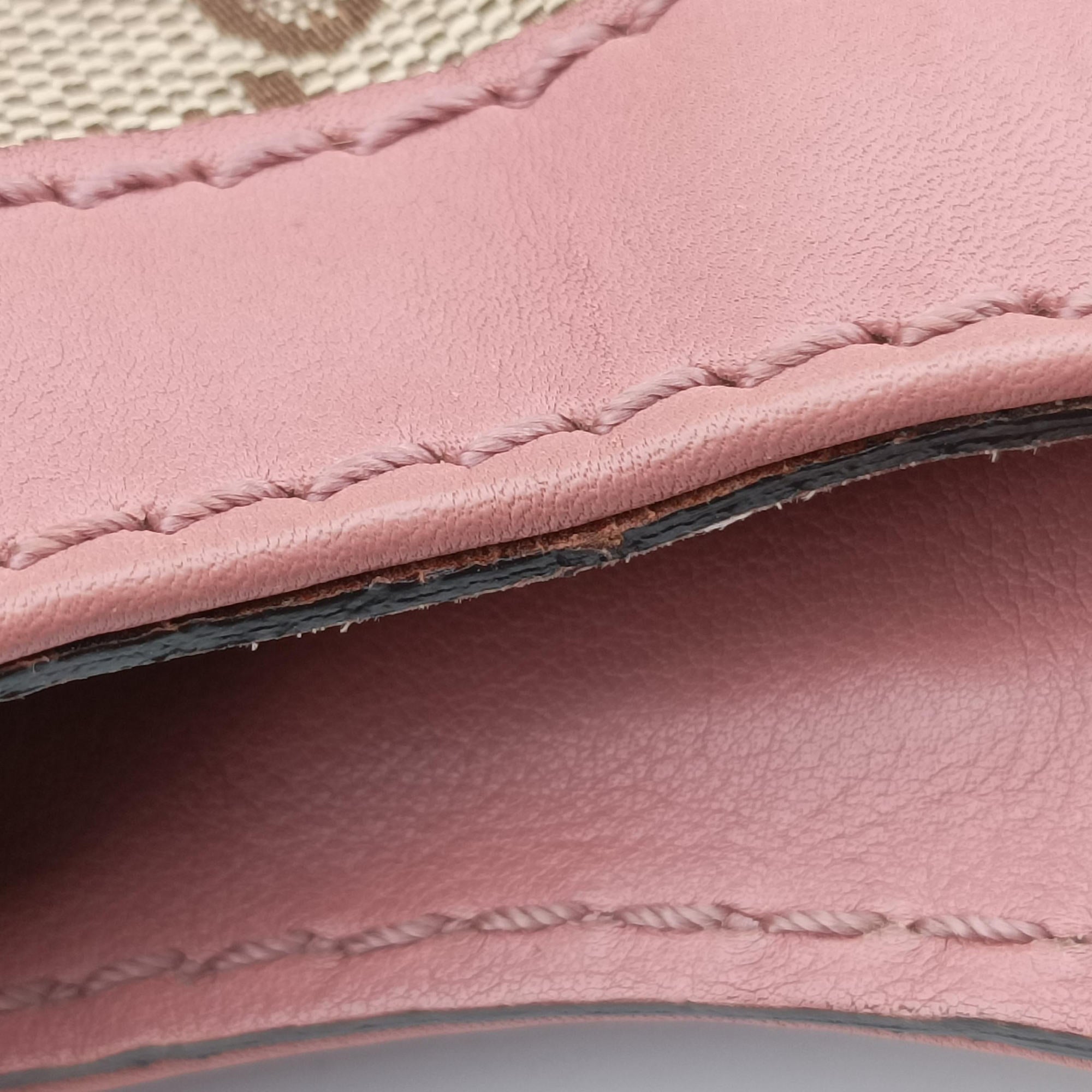 Pre-owned Gucci Sukey Beige × Brown × Pink canvas×leather 211944 handbag | stylenewstar